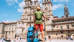 Wanderer in Santiago d' Compostella