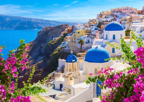 Blühpracht auf Santorin