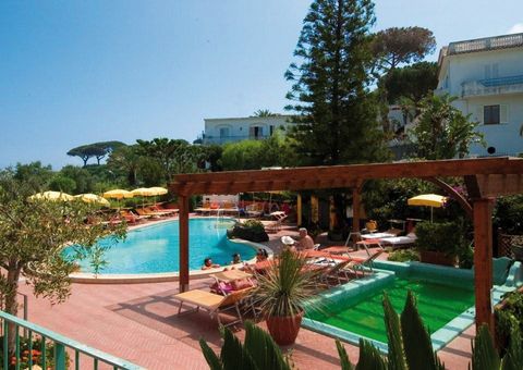 Pool mit Liegen im Hotel Terme la Pergola in Italien, Ischia