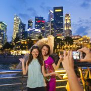 Singapur, Skyline mit Merlion