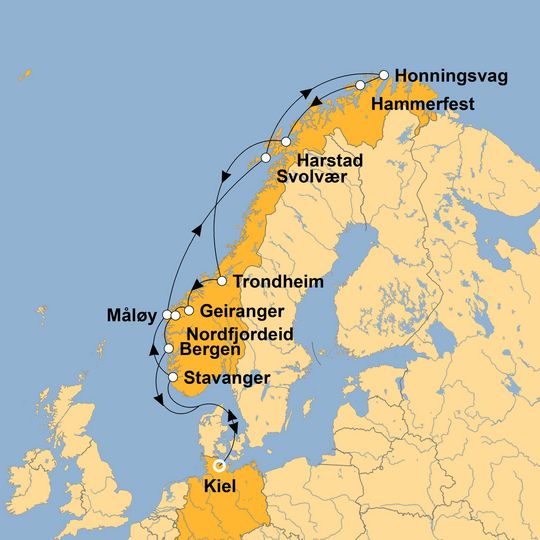 Ihre Reiseroute