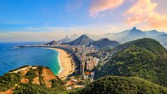 Copacabana Beach und Ipanema beach in Rio de Janeiro