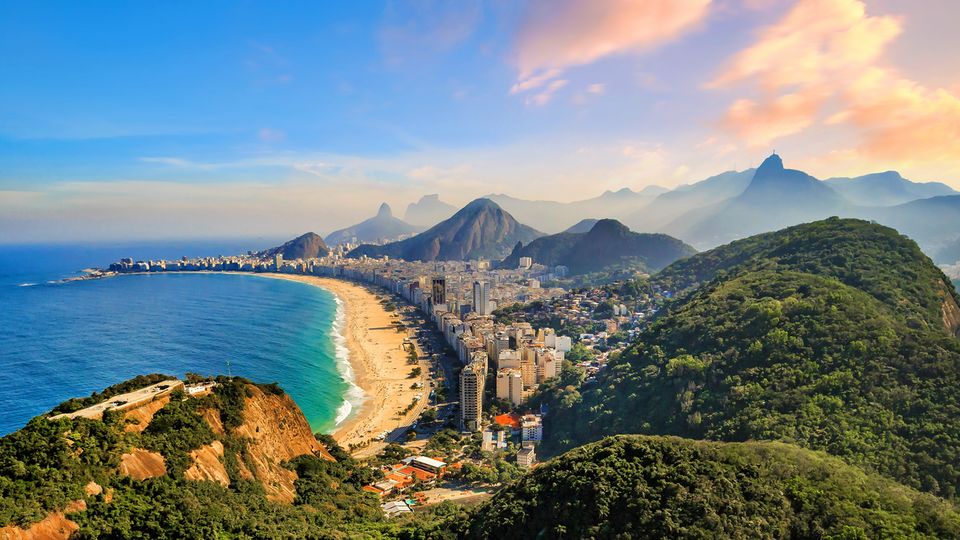 Copacabana Beach und Ipanema beach in Rio de Janeiro