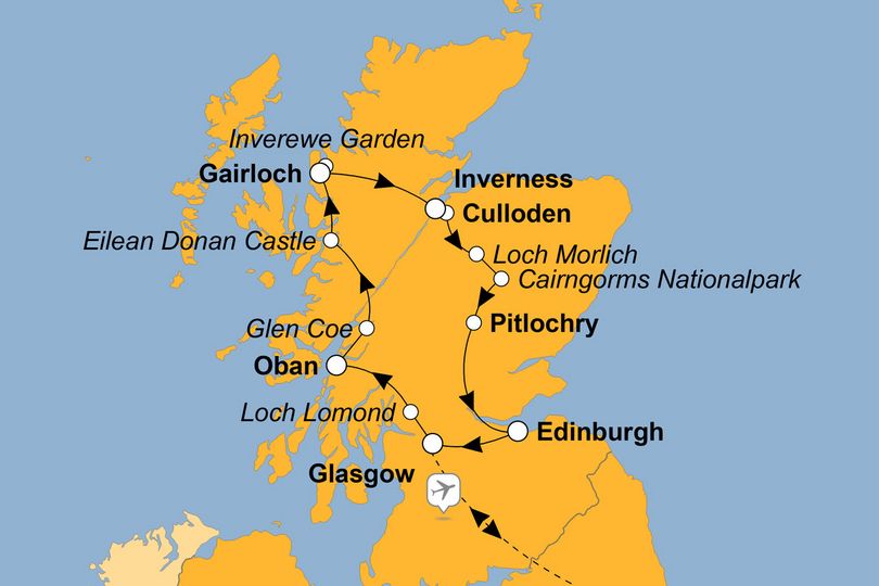 Ihre Reiseroute ©www.stepmap.de Ihre Reiseroute