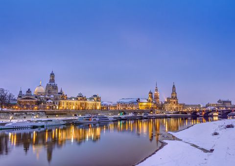Dresden, Panorama im Lichterglanz
