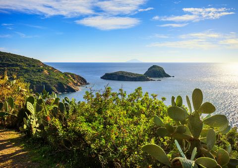 Wanderweg bei Capoliveri mit Blick auf die Cala dellInnamorata