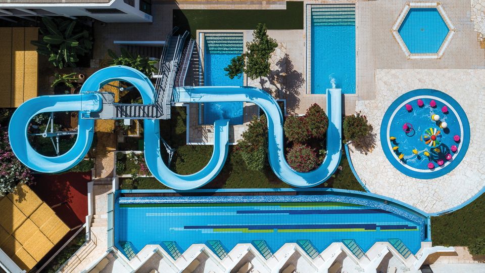 Blick auf den Poolbereich