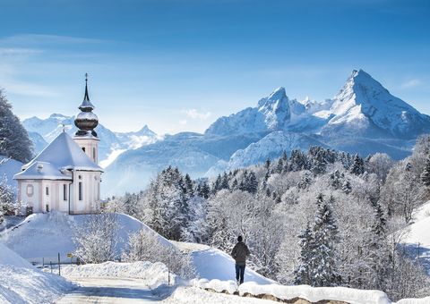 Maria Gern mit dem Watzmann im Hintergund