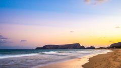 Sandstrand und blauer Himmel Porto Santo