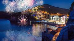 Feuerwerk über Budva