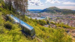 Bergen, Floibanen und Blick auf die Stadt