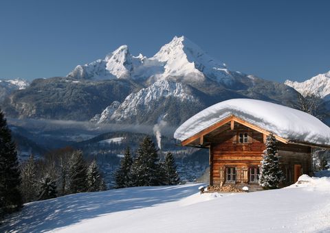 Schneehütte im Berchtesgadener Land