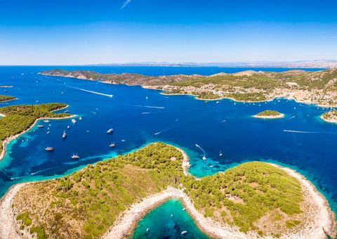 Insellandschaft in der Nähe von Split