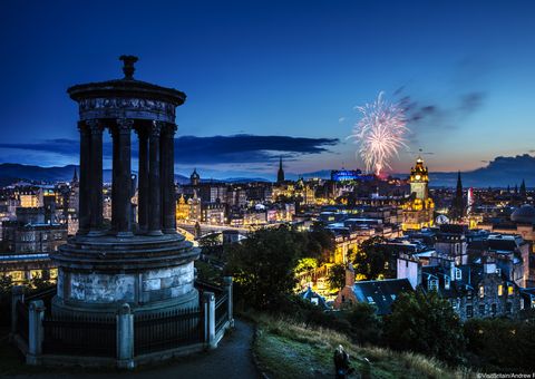 Feuerwerk über Edinburgh, Ausblick vom Calton Hill , Military Tattoo