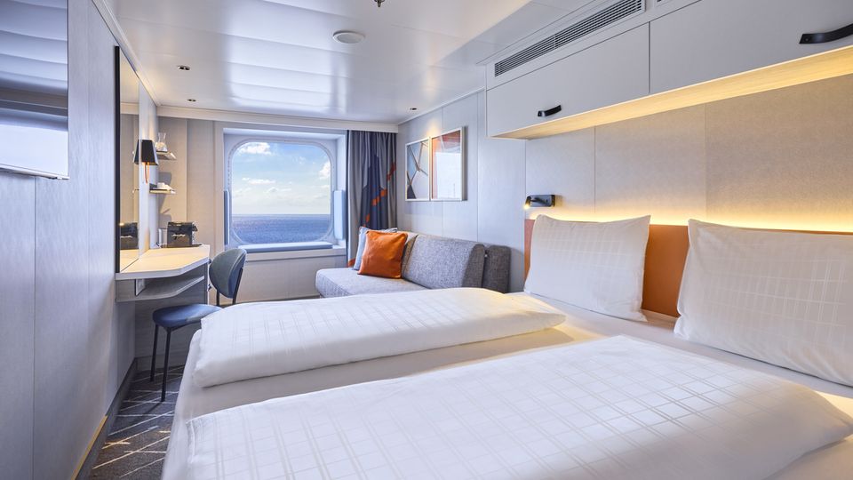 Mein Schiff Relax, Beispiel Außenkabine ©René Supper, TUICRUISES GmbH Mein Schiff Relax, Beispiel Außenkabine