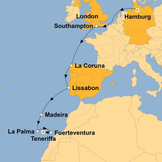 Ihre Reiseroute ©www.stepmap.de Ihre Reiseroute