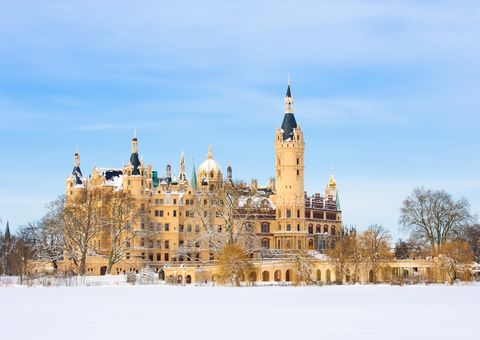Schweriner Schloss im Winter